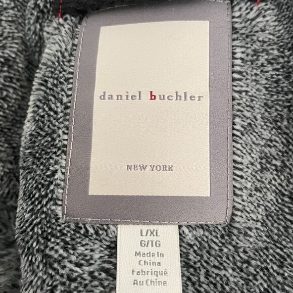 Daniel Buchler Shawl Collar Plush Tie Waist Polyester Robe Charcoal L/XL NWT - Picture 10 of 16